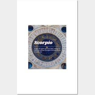 Scorpio Zodiac Roman Numeral Print Posters and Art